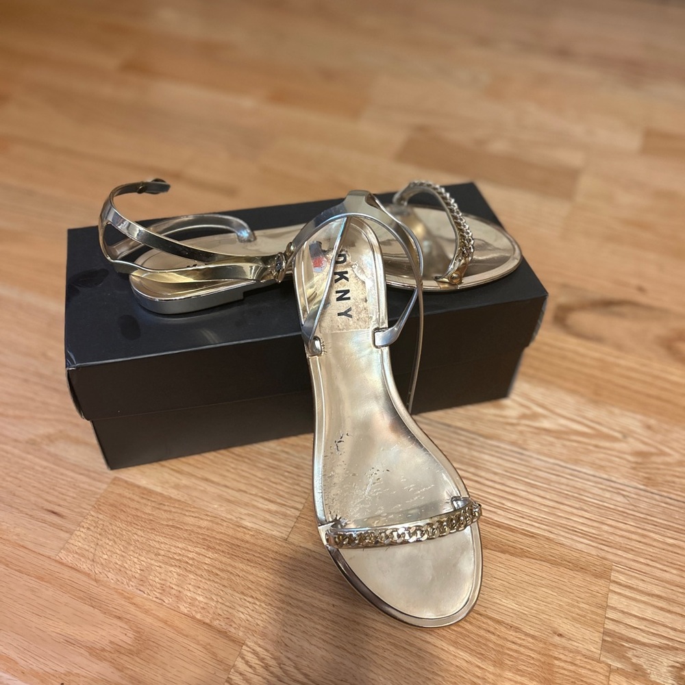 Gold DKNY Sandals